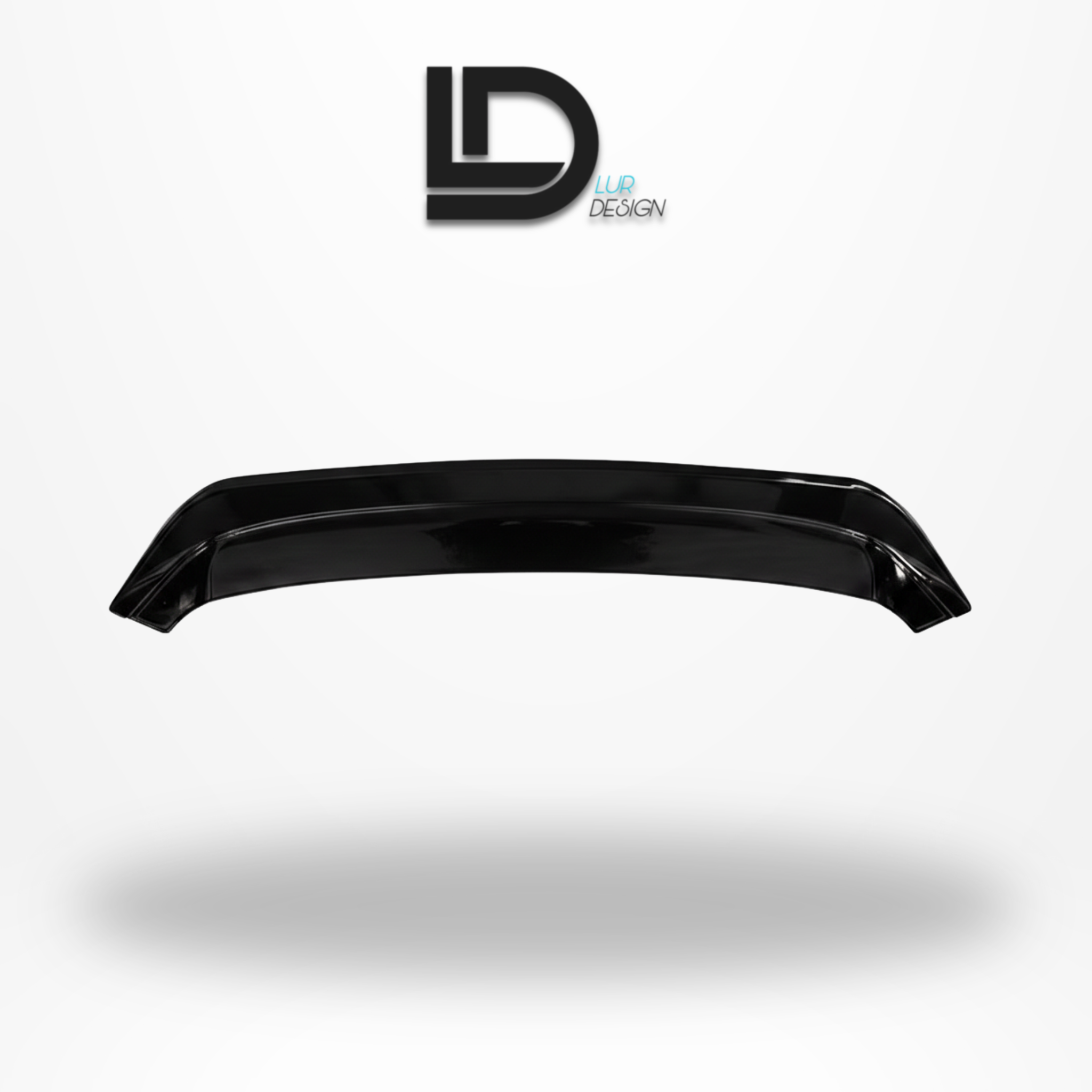 V2 Rear Spoiler for Volkwagen Golf 7/7.5 / GTI / R
Close-up of a black car's rear wing/spoiler with a logo in the background