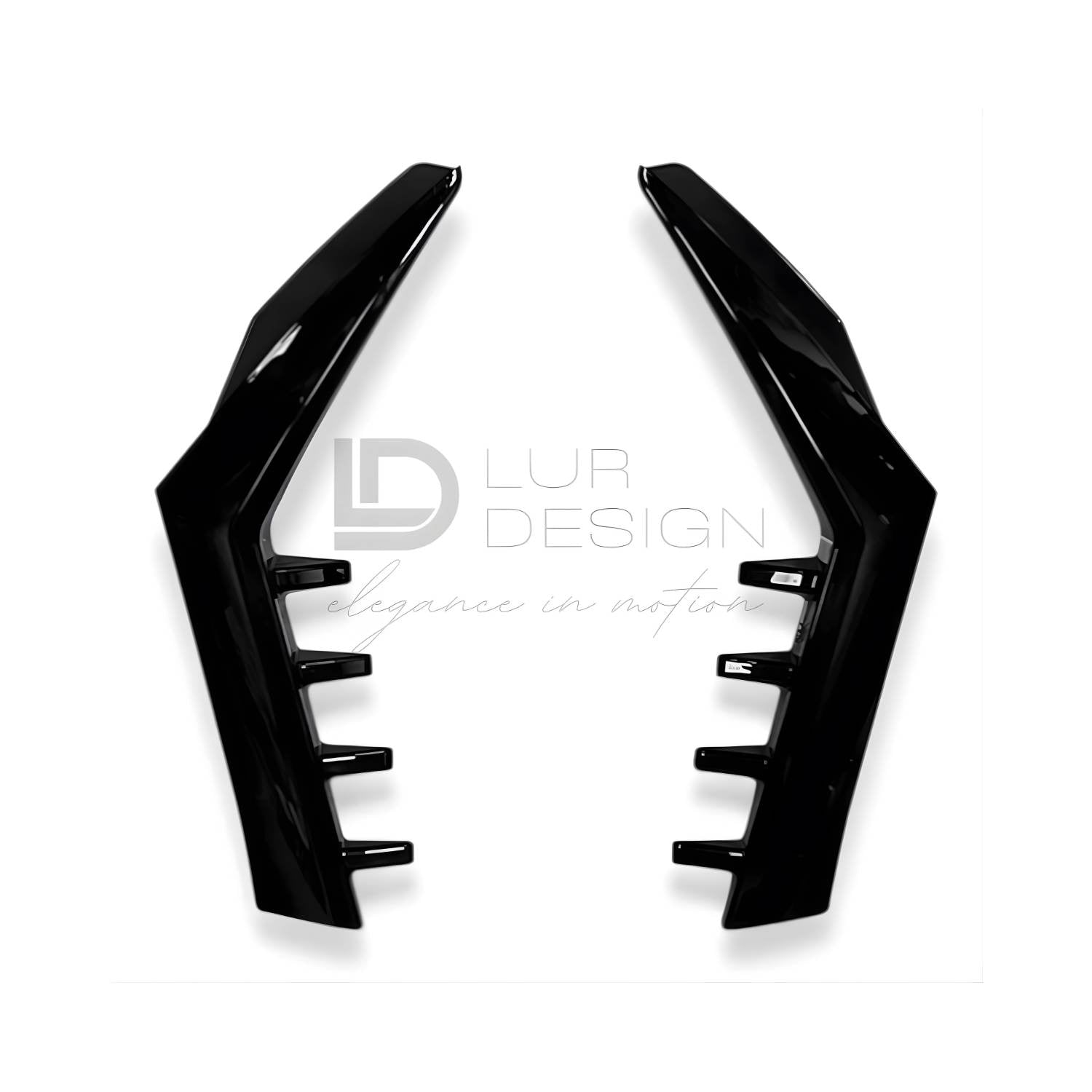 Rear Window Side Spoiler/Wing for Volkswagen Golf MK8/GTI/R-Line - 
with Lur Design branding on a white background