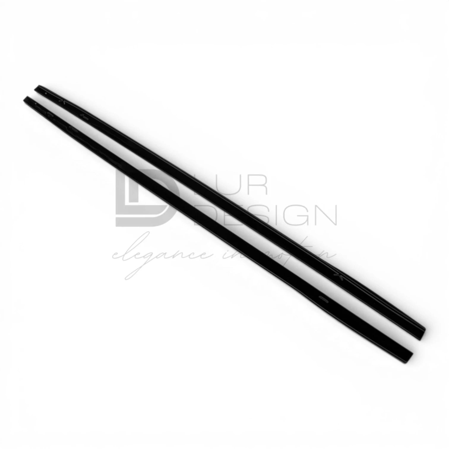  Side Skirts for Volkswagen Golf 8 GTI with lur deign logo on a white background