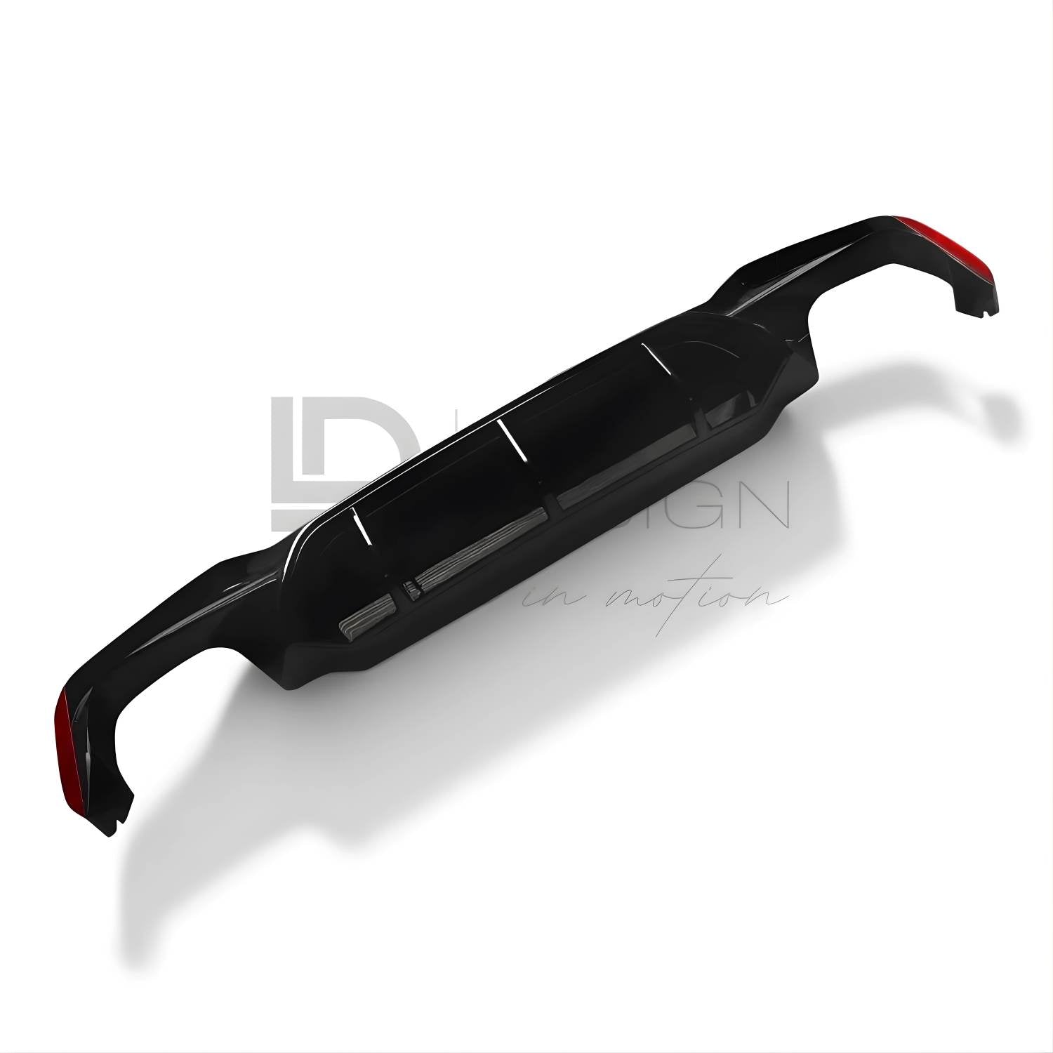 BMW_Series_5_G30_1 Rear Diffuser bumper with 'LD Lur Design' logo on a white background