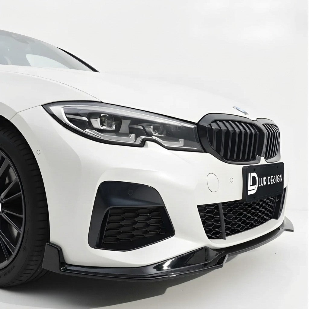 Front Lip splitter for BMW Series 3 G20
White BMW car with 'LUR DESIGN' branding on a white background