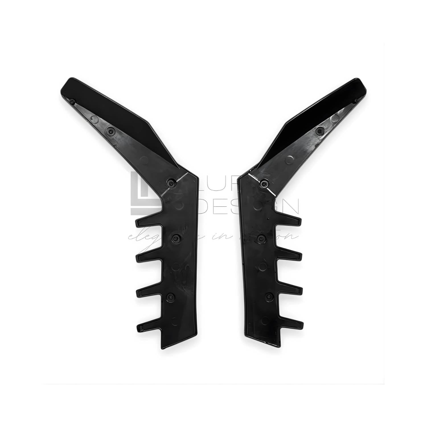 Rear Window Side Spoiler/Wing for Volkswagen Golf MK8/GTI/R-Line - 
with Lur Design branding on a white background