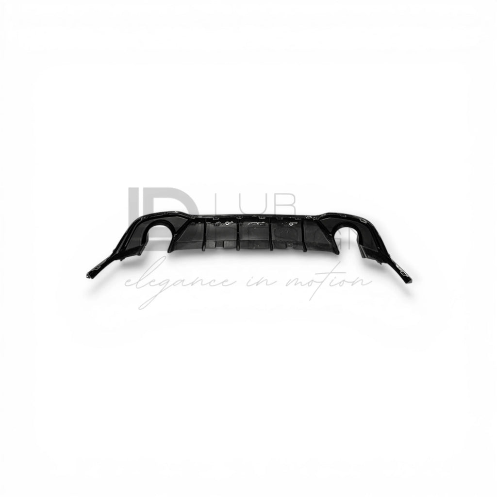 Volkswagen Golf MK8 gti rear diffuser with Lur Design Logo on a white background.