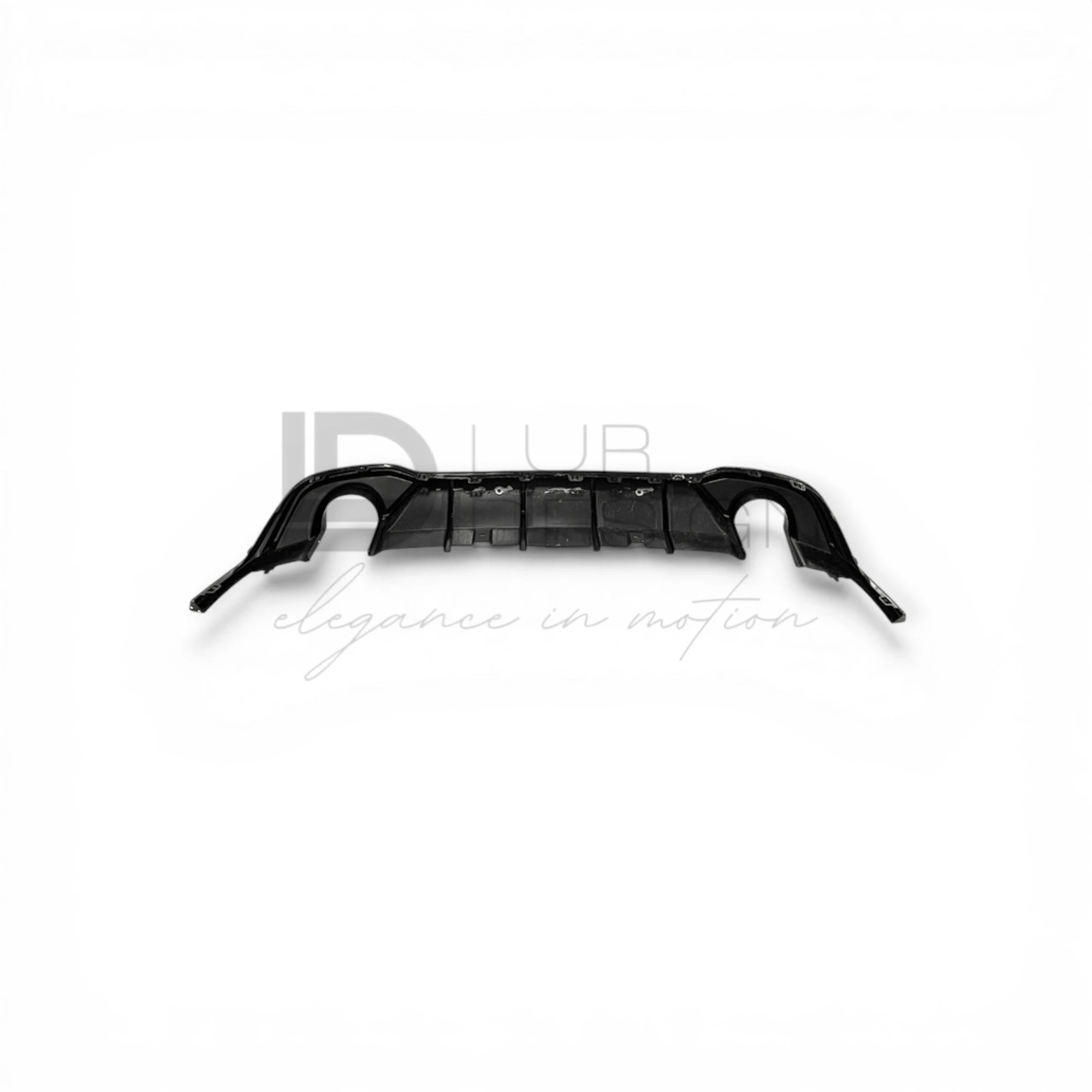 Volkswagen Golf MK8 gti rear diffuser with Lur Design Logo on a white background.