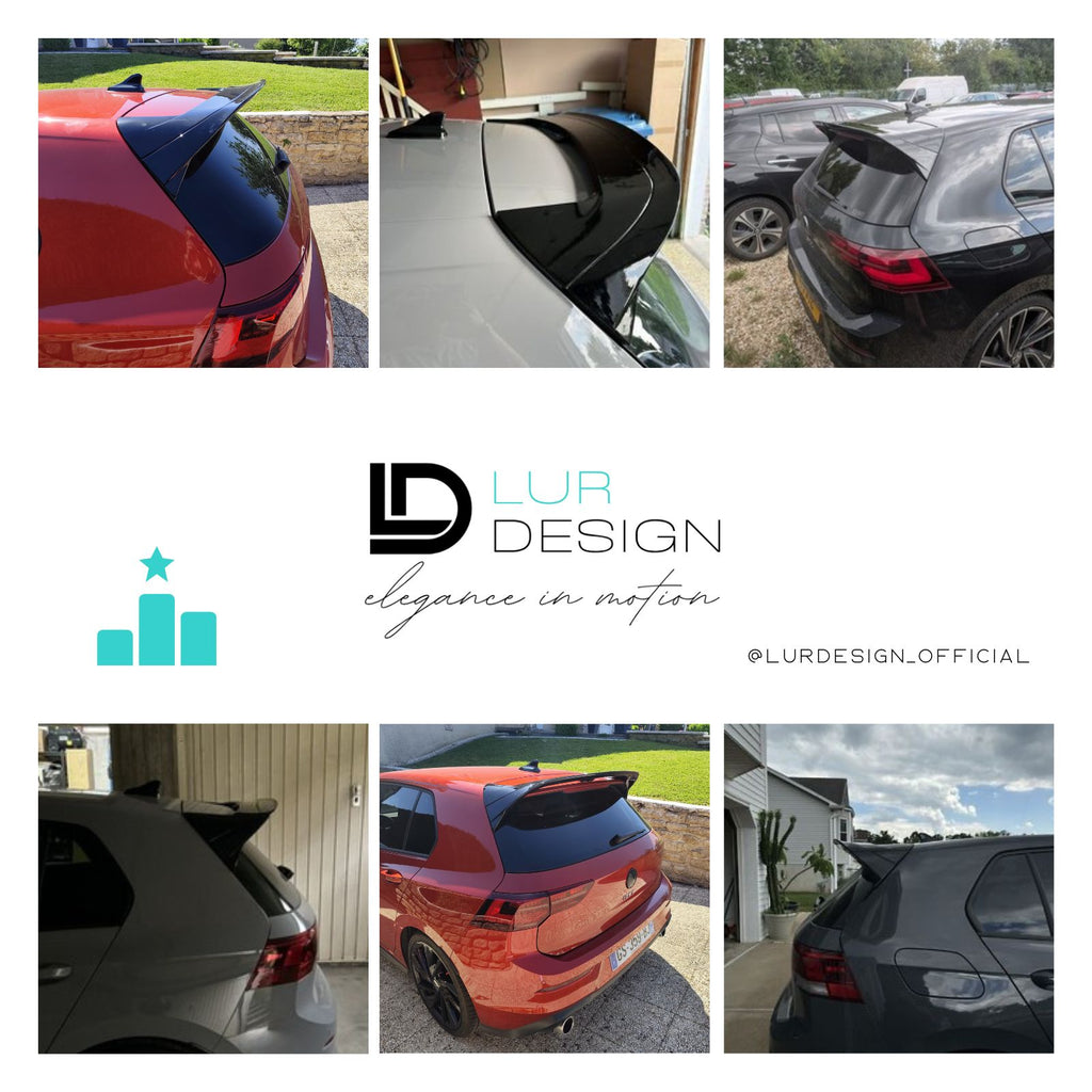 Aileron/Becquet arrière Volkswagen Golf VIII MK8 pour GTI / R / R Line / GTE / GTD - Lur Design