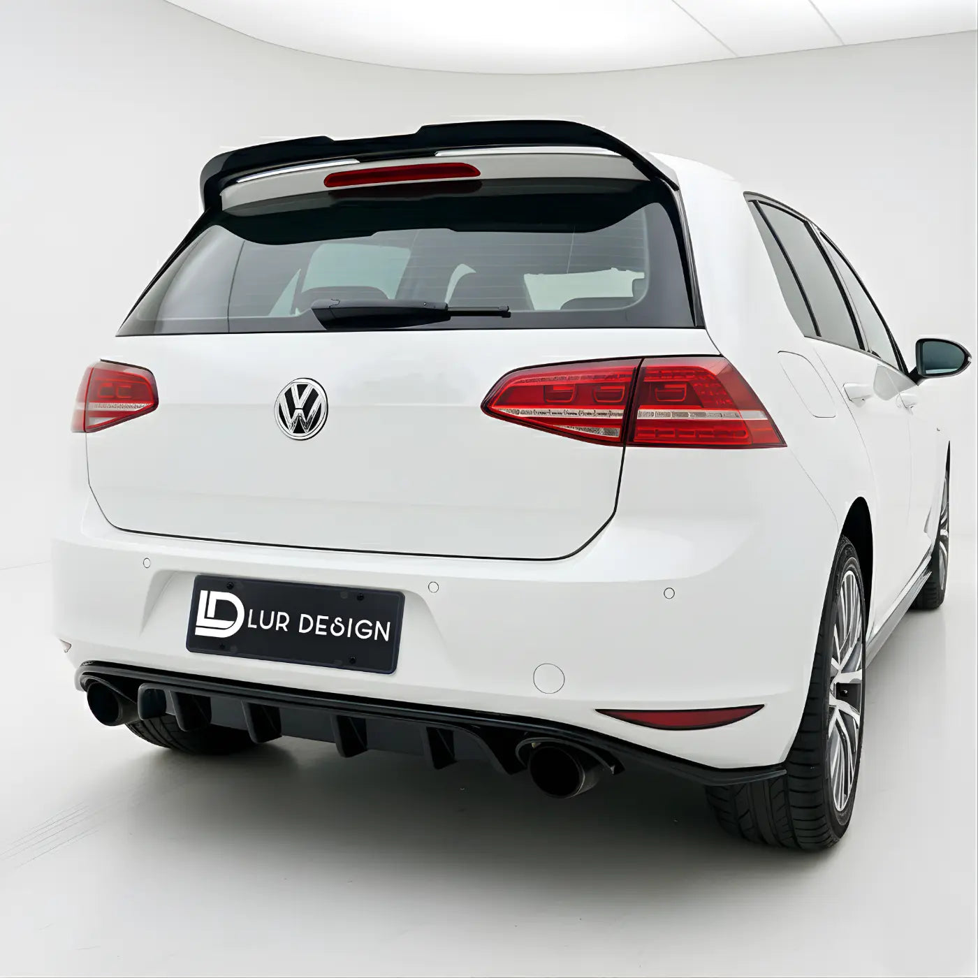 Rear Diffuser Bumper Lip For Volkswagen Golf MK7  with Lur Design logo on a white background