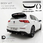 Body Kit V.1 For Volkswagen Golf GTI MK8, V1 Rear Spoiler, Rear Splitter, Rear window side spoiler, Side Skirts and canards | Lur Design