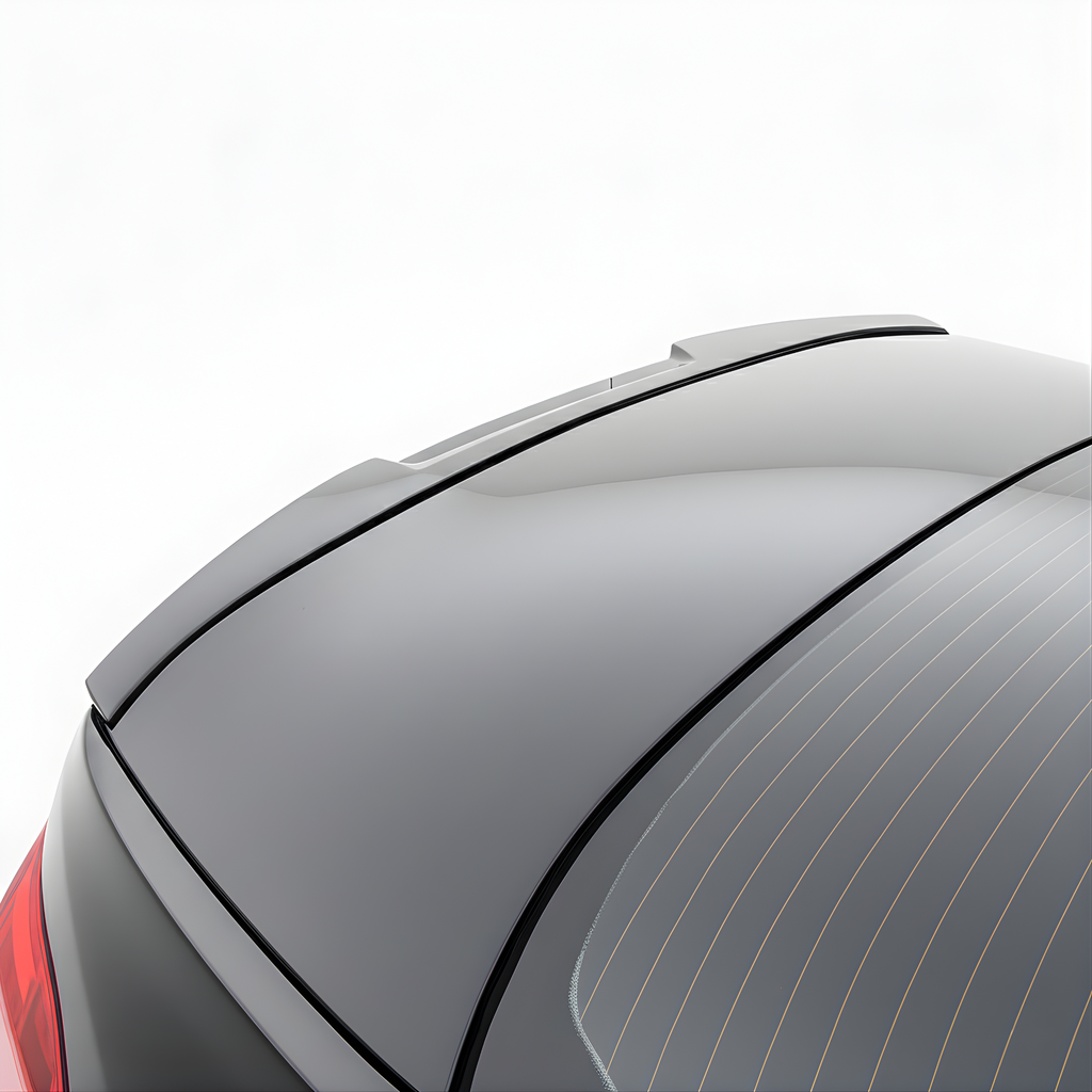 BMW 5 Series g30 spoiler 2 duckbill spoiler lip
Black BMW car on a white background