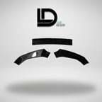 Black car front lip on a gray background with 'LD Lur Design' logo.