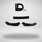 Black car bumper parts front lip on a gray background with 'LD Lur Design' logo.