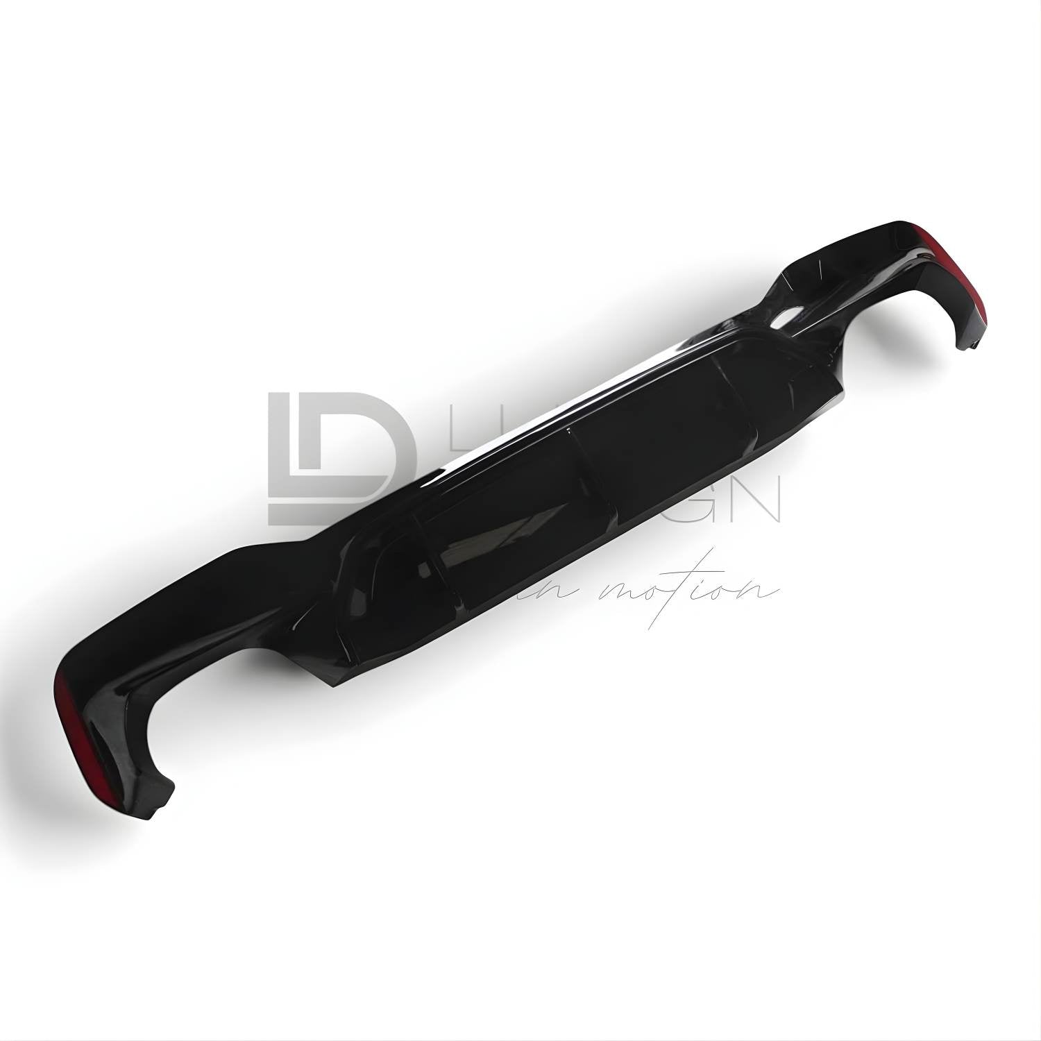 BMW_Series_5_G30_1 Rear Diffuser bumper with 'LD Lur Design' logo on a white background