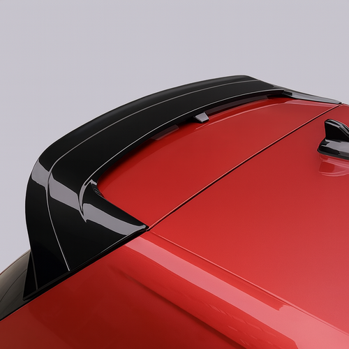 Black roof spoiler on a red car with a gray background
Lur V1 Rear Spoiler Volkswagen GTI MK8