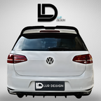 Rear Diffuser Bumper Lip For Volkswagen Golf MK7 On White Volkswagen car with Lur Design logo on a gray background