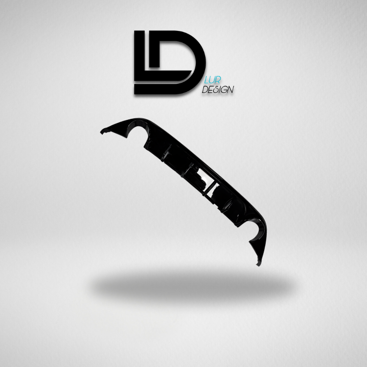 Rear Diffuser Bumper Lip For Volkswagen Golf MK7  with Lur Design logo on a gray background