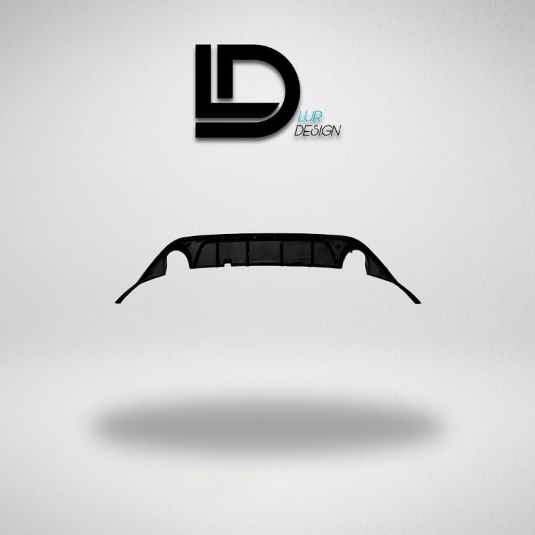 Rear Diffuser Bumper Lip For Volkswagen Golf MK7  with Lur Design logo on a gray background