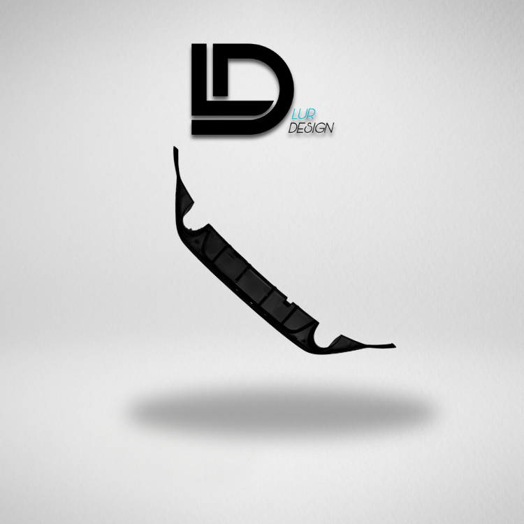 Rear Diffuser Bumper Lip For Volkswagen Golf MK7  with Lur Design logo on a gray background
