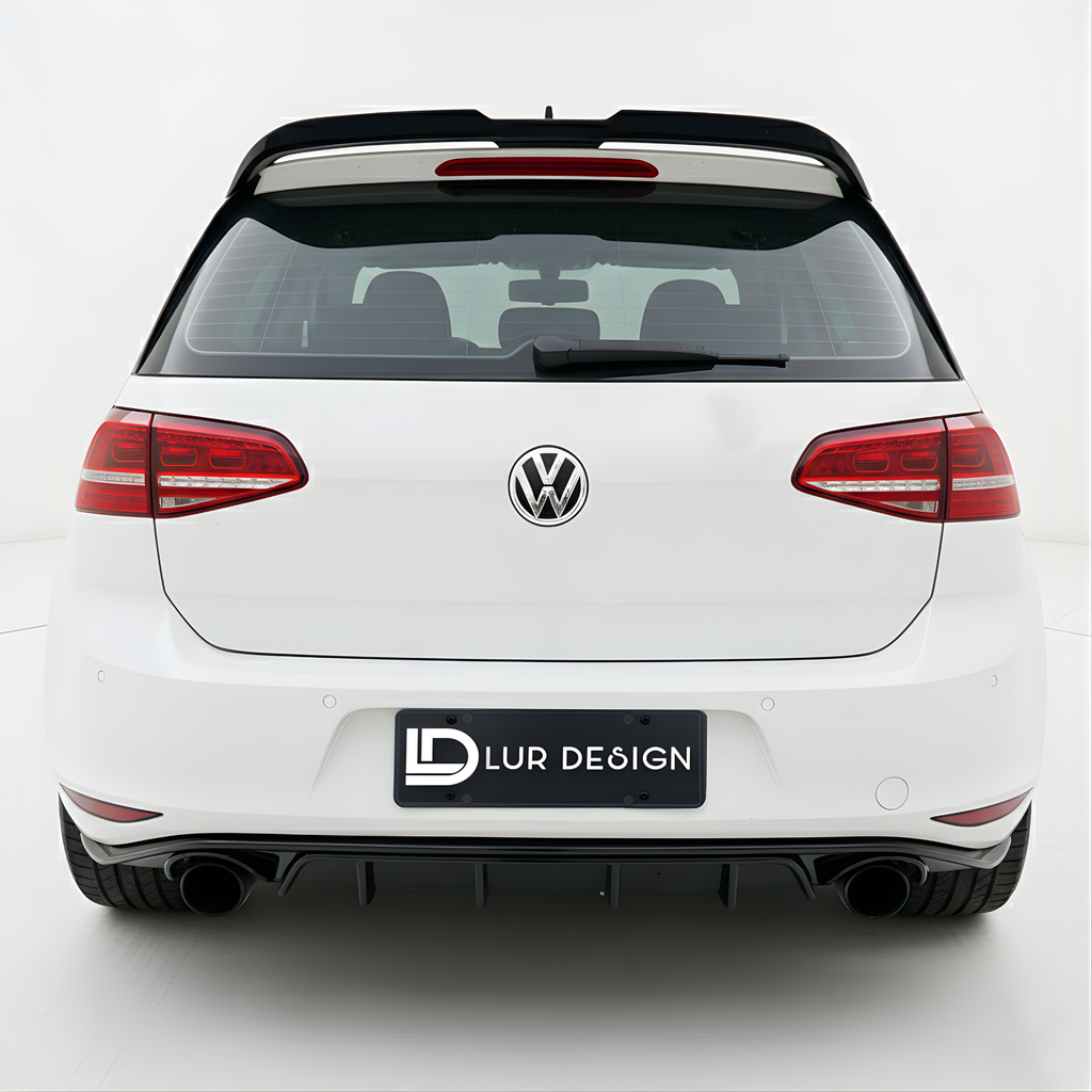 Rear Diffuser Bumper Lip For Volkswagen Golf MK7  with Lur Design logo on a gray background
