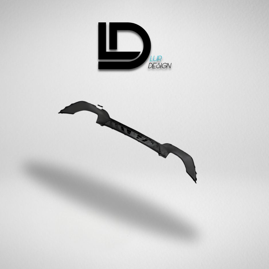 Black car bumper rear Diffuser on a gray background with 'LD Lur Design' logo.