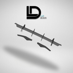 Rear Diffuser for Volkswagen Golf 8 GTI
Automotive parts on a gray background with 'Lur Design' logo.