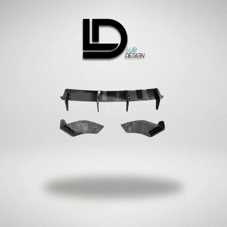 Car Rear Diffuser with 'LD Lur Design' logo on a gray background