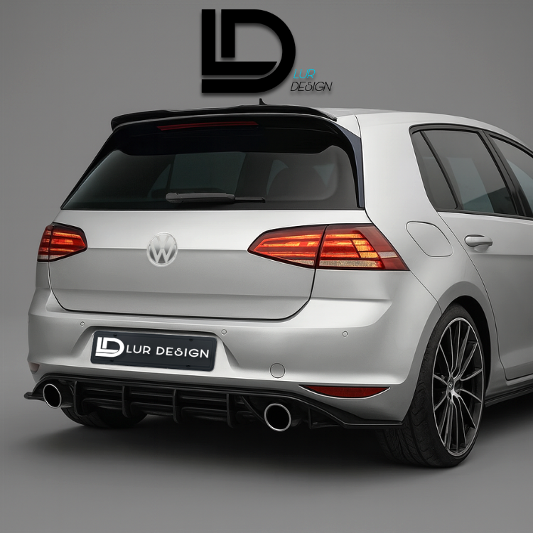 Car Rear Diffuser with 'LD Lur Design' logo on a gray background