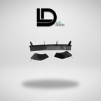Car Rear Diffuser with 'LD Lur Design' logo on a gray background