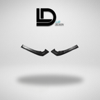Two black car rear side splitters on a gray background with 'LD Lur Design' logo.