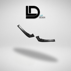 Two black car rear side splitters on a gray background with 'LD Lur Design' logo.