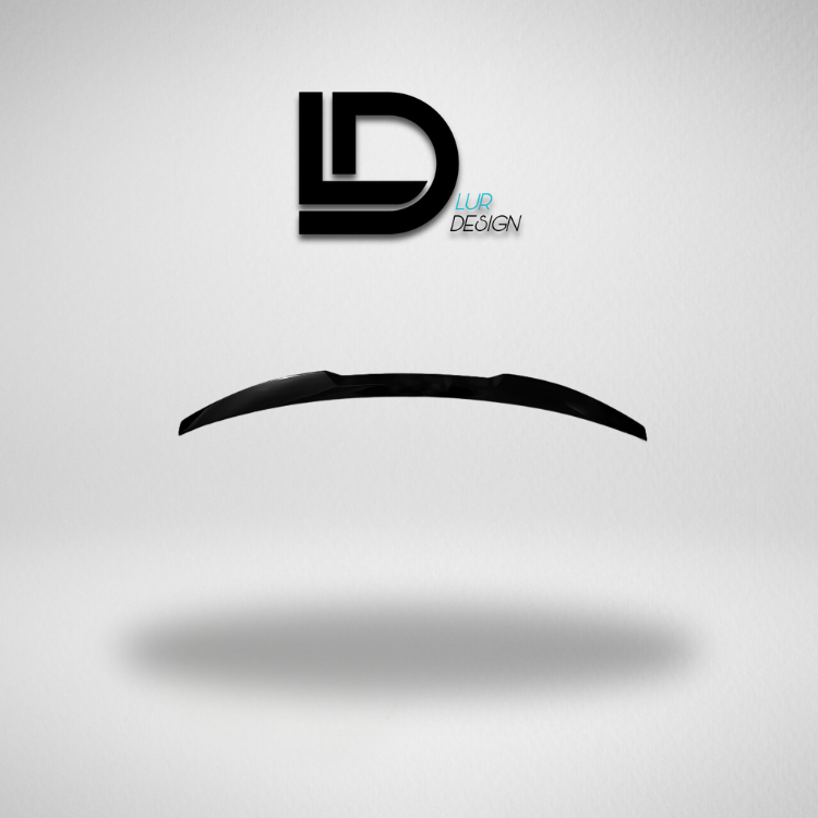 Rear_Spoiler_Cap_Audi_A3_8V_Sedan_1
Black car spoiler on a gray background with 'Lur Design' logo above.