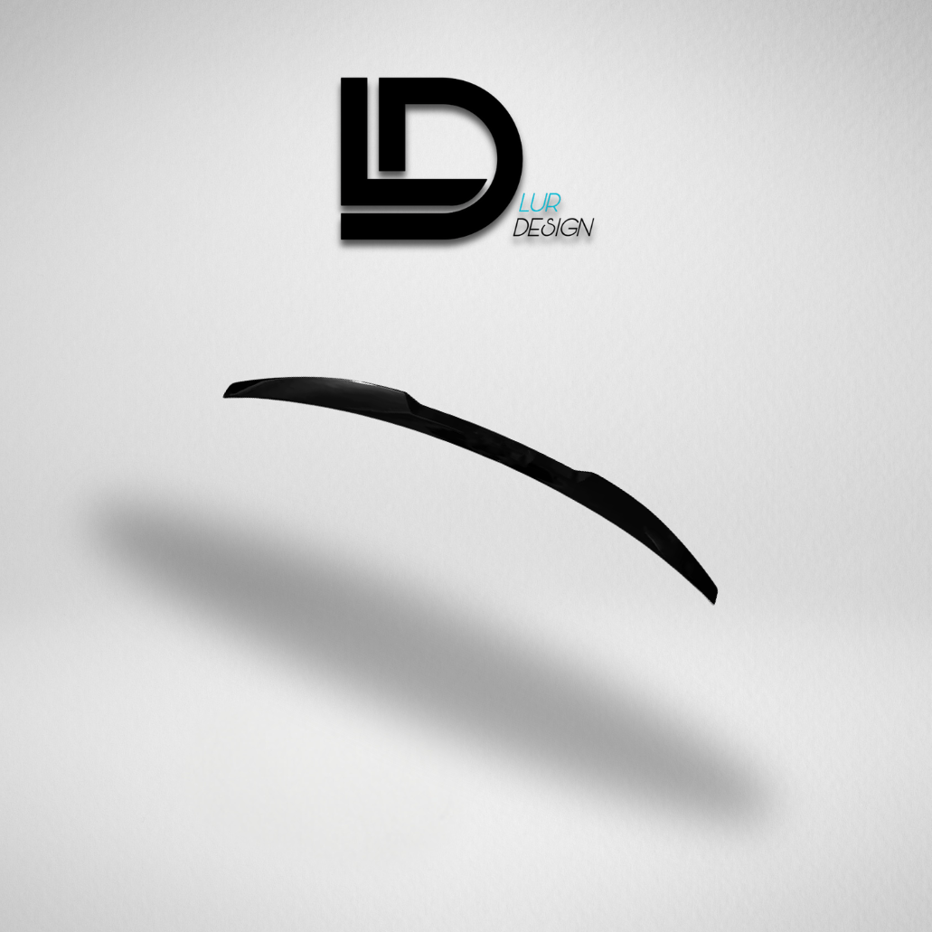 Rear_Spoiler_Cap_Audi_A3_8V_Sedan_1
Black car spoiler on a gray background with 'Lur Design' logo.