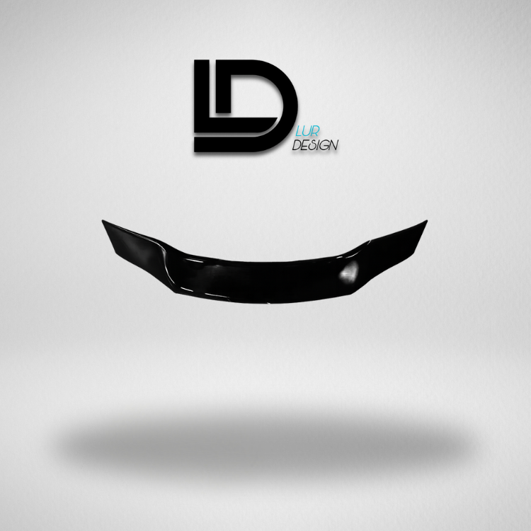 Black car spoiler on a gray background with 'Lur Design' logo.