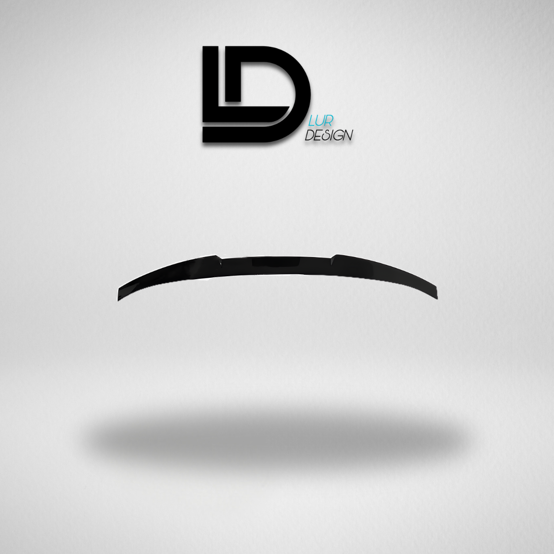 Duckbill Spoiler Lip for BMW Series 5 G30 - Lur Design
Black car spoiler on a gray background with 'Lur Design' logo above.