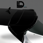 Rear Spoiler for Audi A3 8V Sportback - LUR DESIGN
Black car spoiler on a reflective surface with 'LD Lur Design' logo.