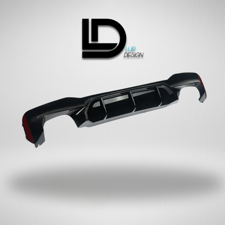 Car Rear Diffuser bumper with 'LD Lur Design' logo on a gray background