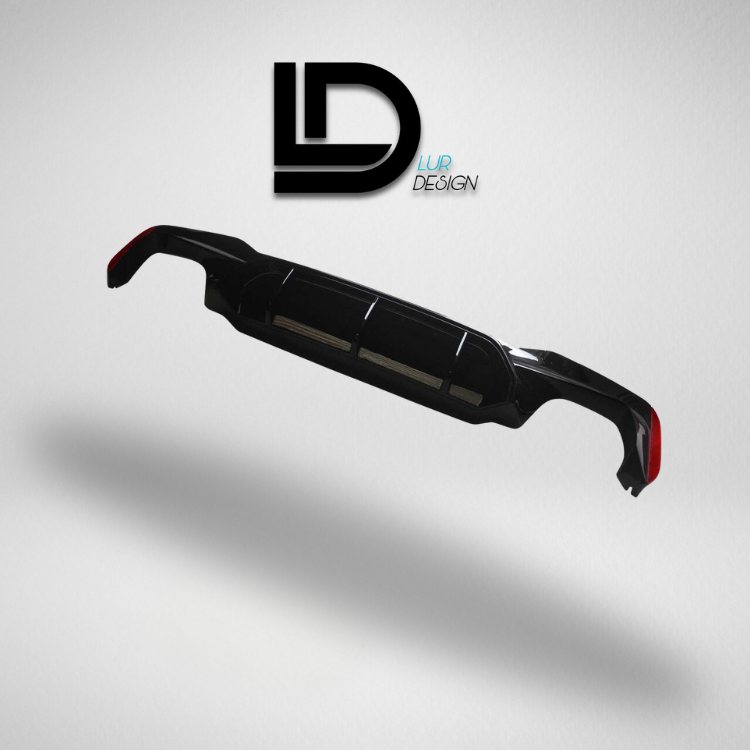 Car Rear Diffuser bumper with 'LD Lur Design' logo on a gray background