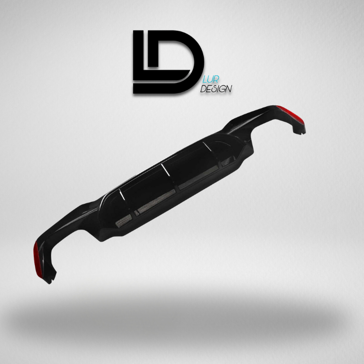 Car Rear Diffuser bumper with 'LD Lur Design' logo on a gray background