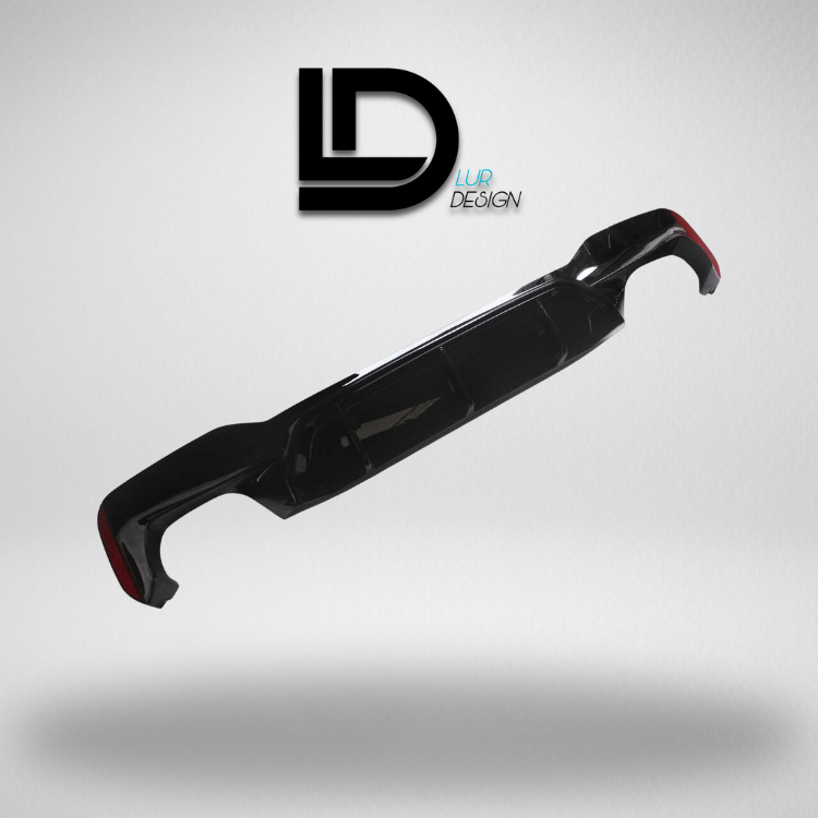 Car Rear Diffuser bumper with 'LD Lur Design' logo on a gray background