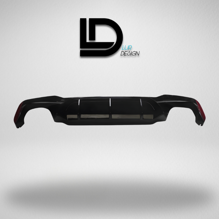 Car Rear Diffuser bumper with 'LD Lur Design' logo on a gray background