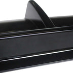 Close-up of a glossy black Car bumper rear Diffuser