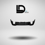 Rear Valance for Volkswagen Golf 8 - Lur Design
Black car bumper on a gray background with 'LD Lur Design' logo above.