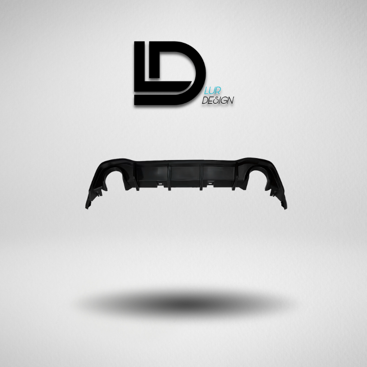 Rear Valance for Volkswagen Golf 8 - Lur Design
Black car bumper on a gray background with 'Lur Design' logo above.