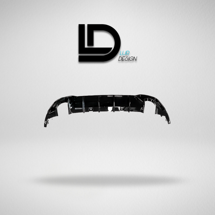 Rear Diffuser Bumper Lip For Volkswagen Golf MK7 gti with Lur Design logo on a gray background