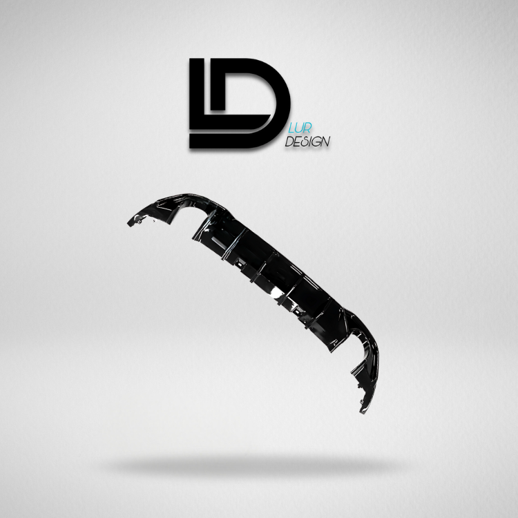 Rear Diffuser Bumper Lip For Volkswagen Golf MK7 gti with Lur Design logo on a gray background