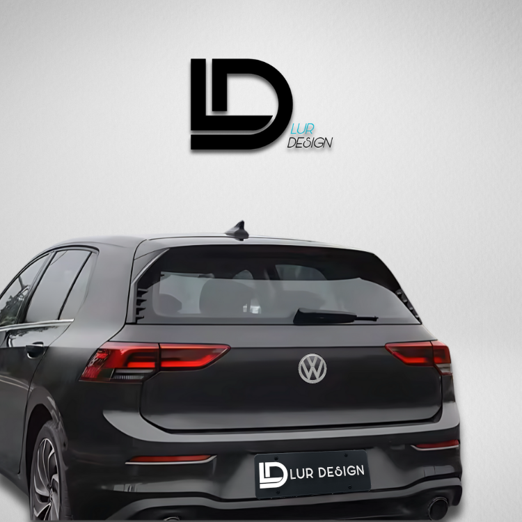 Rear Window Side Spoiler/Wing for Volkswagen Golf MK8/GTI/R-Line - LUR DESIGN
Volkswagen car with Lur Design branding on a gray background