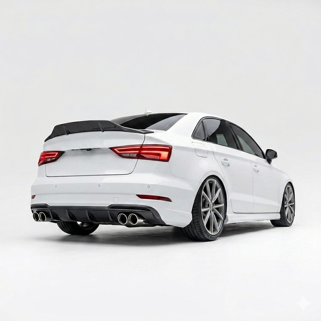 Audi A3 S3 RS3 8V Duckbill Spoiler Lip V.2 for Saloon - Lur Design