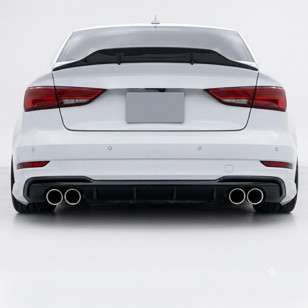 Audi A3 S3 RS3 8V Duckbill Spoiler Lip V.2 for Saloon - Lur Design