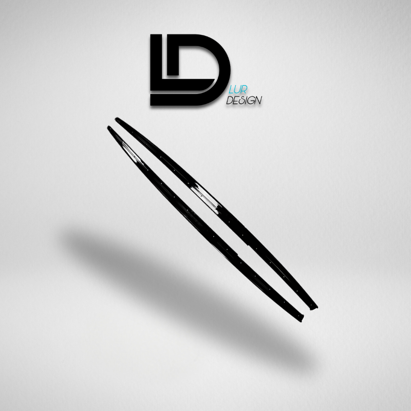 Black side skirts with 'LD Lur Design' logo on a gray background