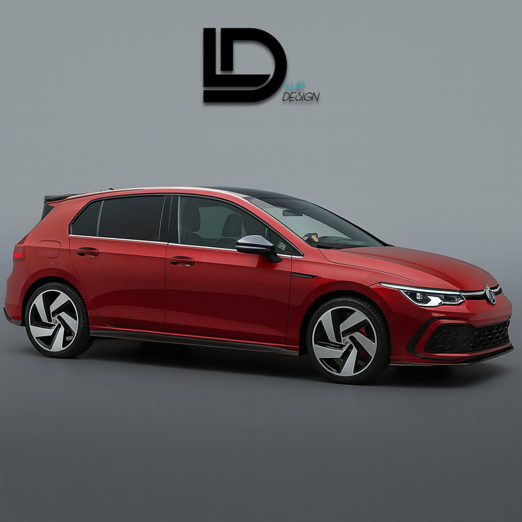 Side Skirts for Volkswagen Golf 8 GTI with lur deign logo