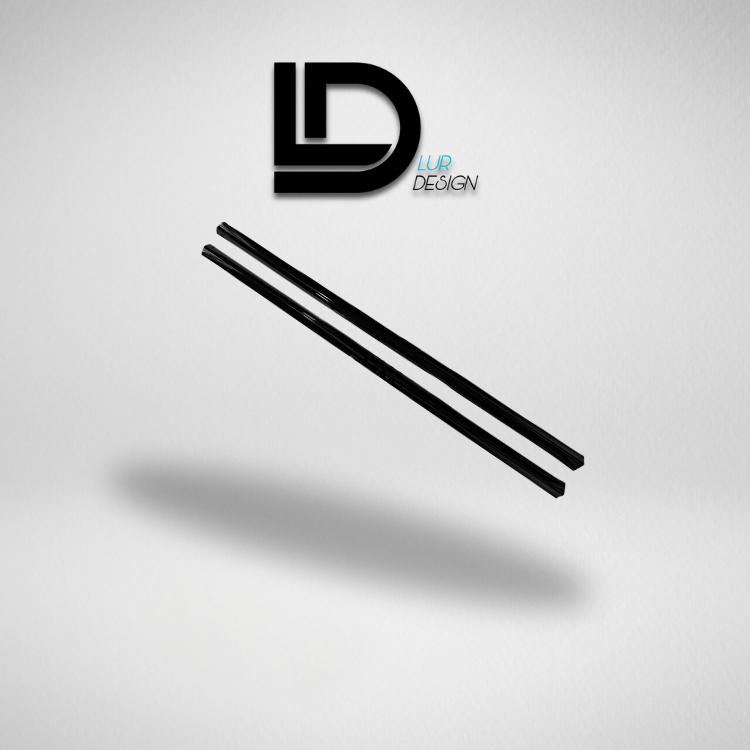 Side Skirts for Volkswagen Golf MK7/7.5 & R Line MK7/7.5
Black side skirts on a light gray background with 'Lur Design' logo above.