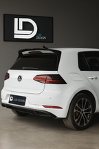 V1 Rear Spoiler for Volkswagen R-Line MK7/7.5 - Lur Design
White Volkswagen car with a black wing and 'Lur Design' branding on a gray backgrond